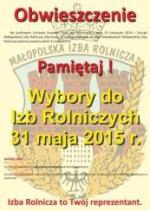 Wybory do Izb Rolniczych - 31 maja 2015 roku